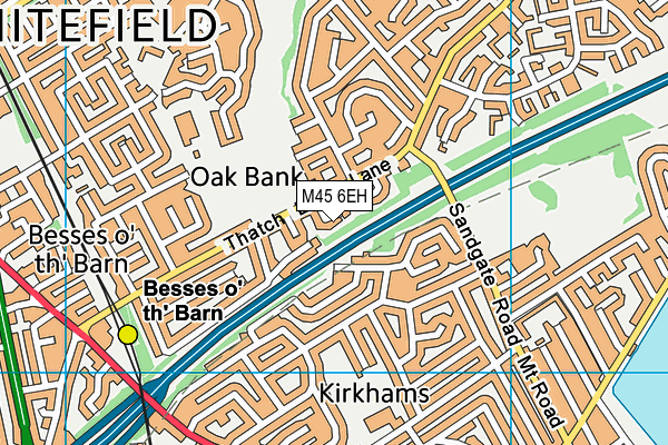 M45 6EH map - OS VectorMap District (Ordnance Survey)