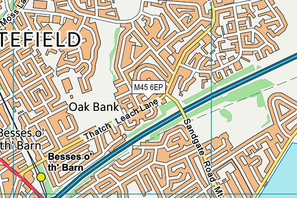 M45 6EP map - OS VectorMap District (Ordnance Survey)