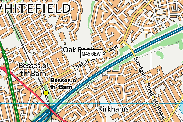M45 6EW map - OS VectorMap District (Ordnance Survey)