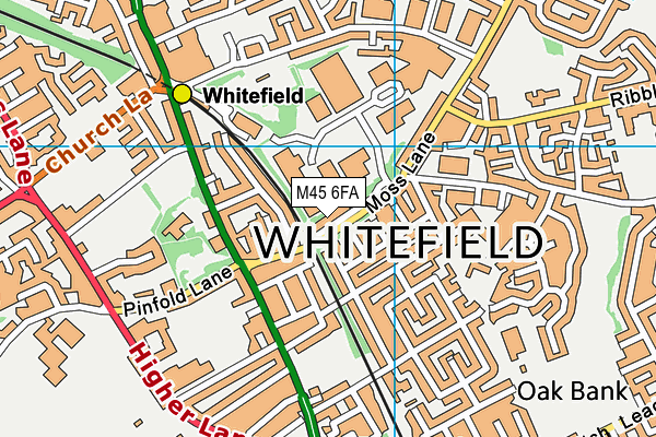 M45 6FA map - OS VectorMap District (Ordnance Survey)