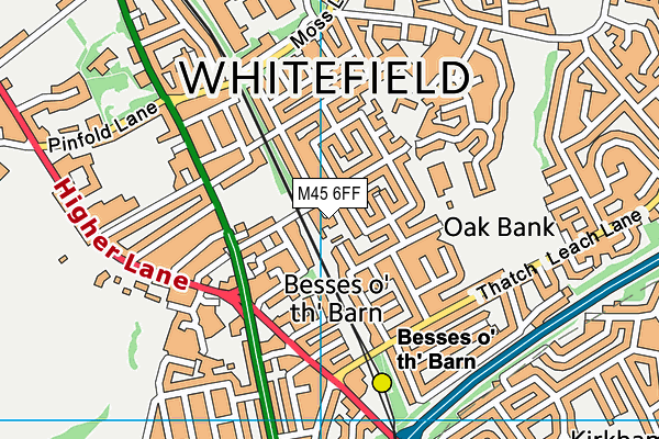 M45 6FF map - OS VectorMap District (Ordnance Survey)