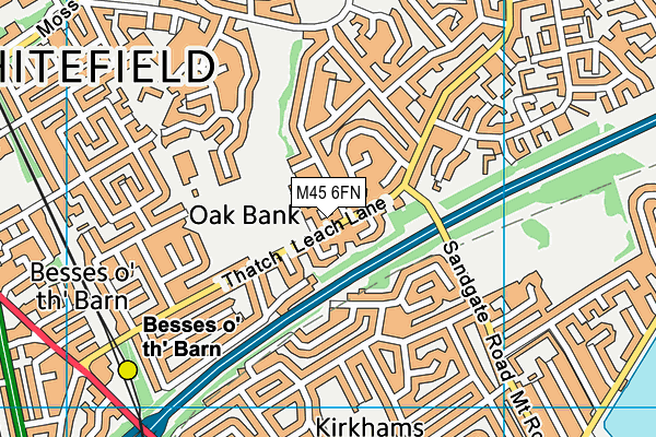 M45 6FN map - OS VectorMap District (Ordnance Survey)