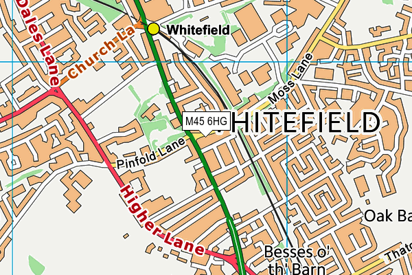 M45 6HG map - OS VectorMap District (Ordnance Survey)