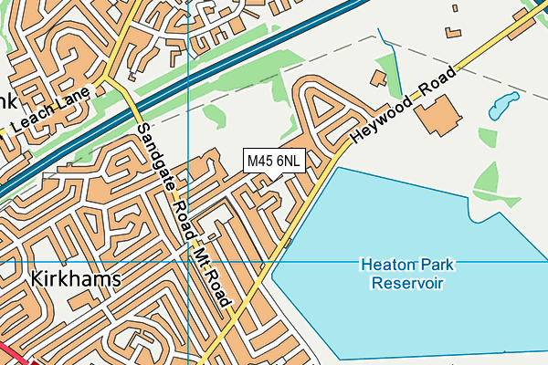 M45 6NL map - OS VectorMap District (Ordnance Survey)