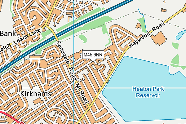 M45 6NR map - OS VectorMap District (Ordnance Survey)