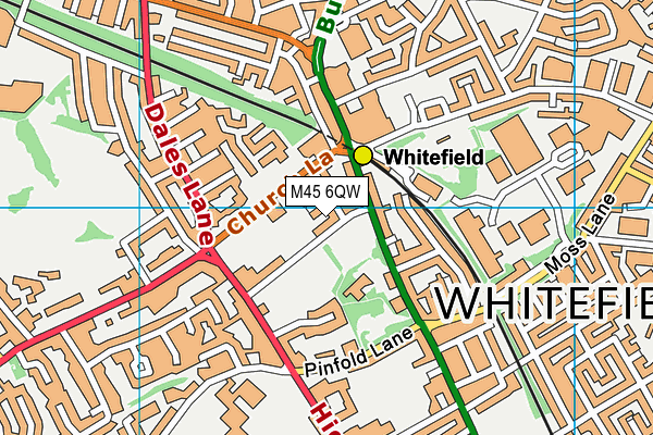 M45 6QW map - OS VectorMap District (Ordnance Survey)