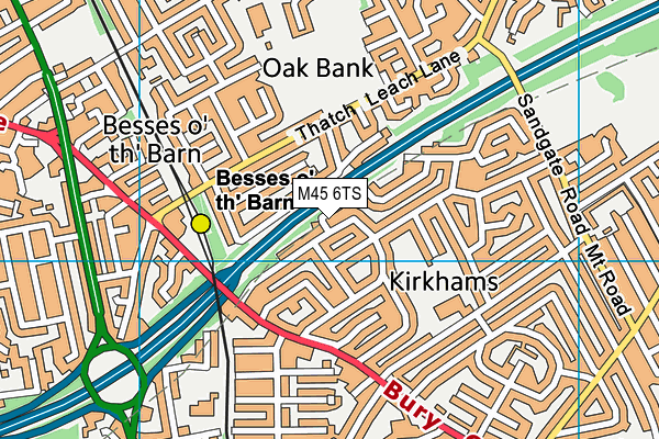 M45 6TS map - OS VectorMap District (Ordnance Survey)