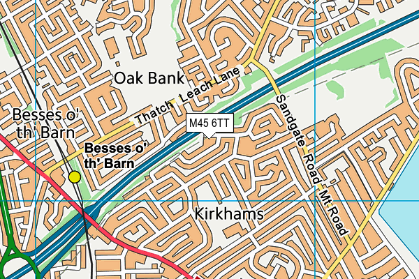 M45 6TT map - OS VectorMap District (Ordnance Survey)