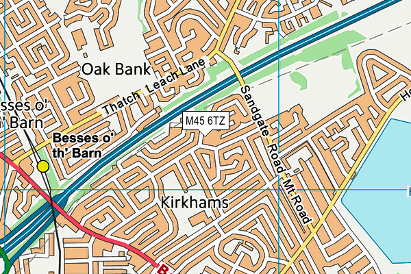 M45 6TZ map - OS VectorMap District (Ordnance Survey)