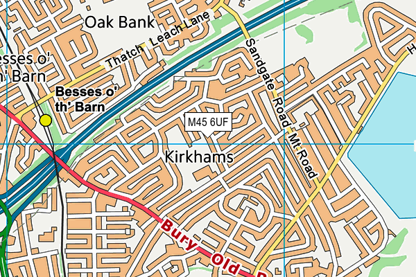 M45 6UF map - OS VectorMap District (Ordnance Survey)
