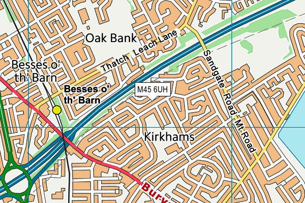 M45 6UH map - OS VectorMap District (Ordnance Survey)