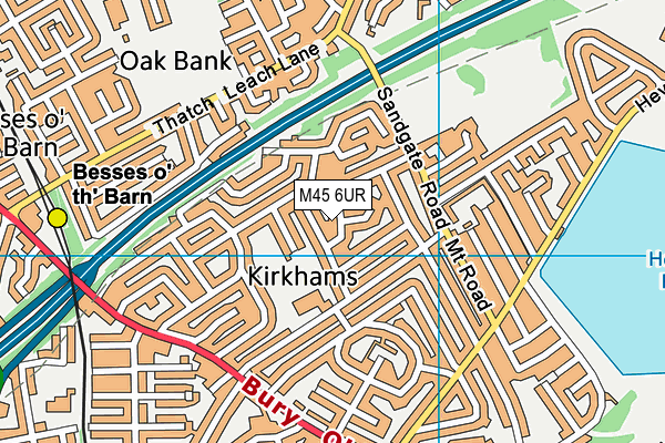 M45 6UR map - OS VectorMap District (Ordnance Survey)