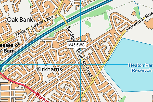 Adie Moran Park map (M45 6WG) - OS VectorMap District (Ordnance Survey)