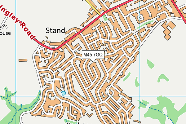 M45 7GQ map - OS VectorMap District (Ordnance Survey)