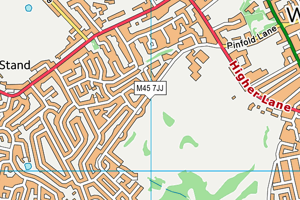 M45 7JJ map - OS VectorMap District (Ordnance Survey)