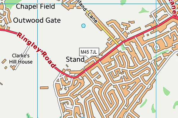 M45 7JL map - OS VectorMap District (Ordnance Survey)