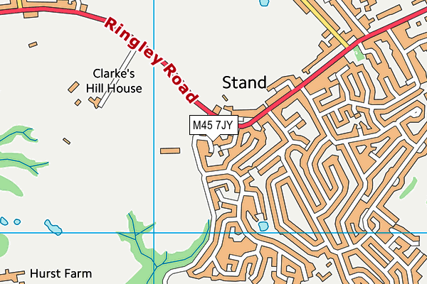 M45 7JY map - OS VectorMap District (Ordnance Survey)