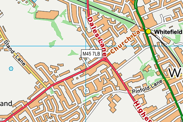 M45 7LB map - OS VectorMap District (Ordnance Survey)