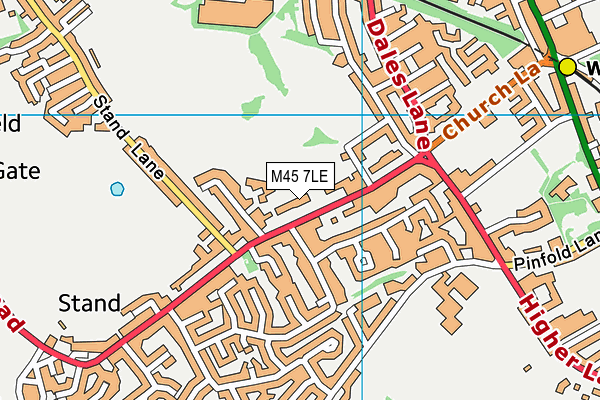 M45 7LE map - OS VectorMap District (Ordnance Survey)