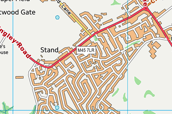 M45 7LR map - OS VectorMap District (Ordnance Survey)