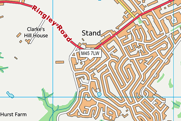 M45 7LW map - OS VectorMap District (Ordnance Survey)