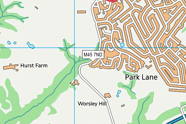 M45 7ND map - OS VectorMap District (Ordnance Survey)