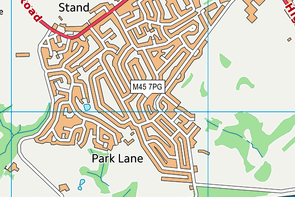 M45 7PG map - OS VectorMap District (Ordnance Survey)