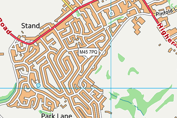 M45 7PQ map - OS VectorMap District (Ordnance Survey)