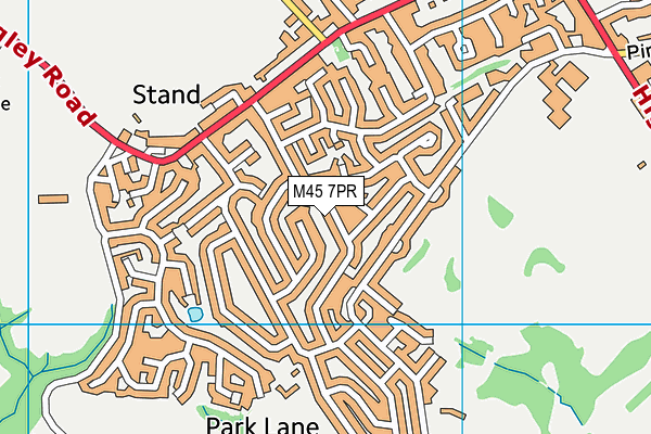 M45 7PR map - OS VectorMap District (Ordnance Survey)