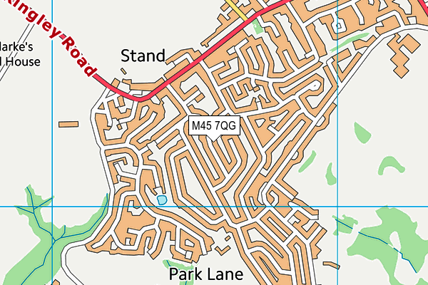 M45 7QG map - OS VectorMap District (Ordnance Survey)