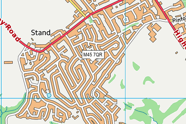 M45 7QR map - OS VectorMap District (Ordnance Survey)