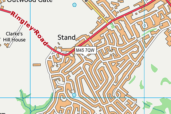 M45 7QW map - OS VectorMap District (Ordnance Survey)