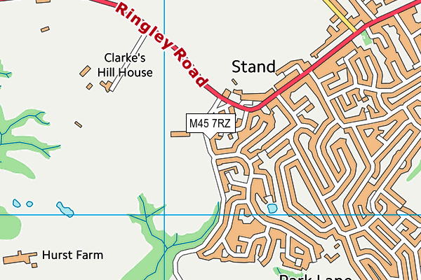 M45 7RZ map - OS VectorMap District (Ordnance Survey)