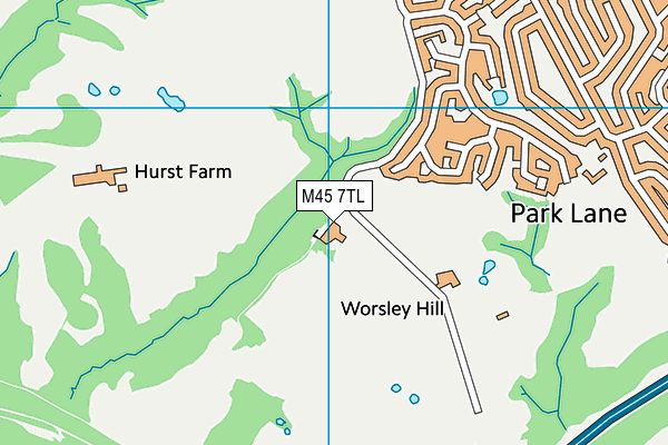 M45 7TL map - OS VectorMap District (Ordnance Survey)