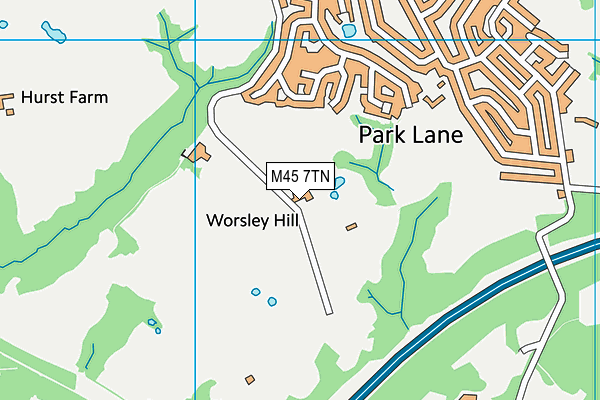 M45 7TN map - OS VectorMap District (Ordnance Survey)