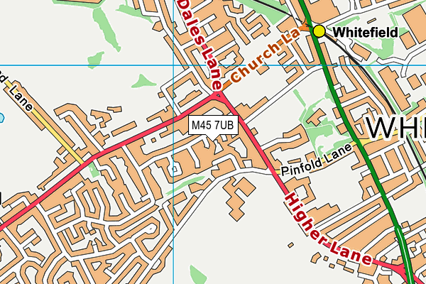 M45 7UB map - OS VectorMap District (Ordnance Survey)
