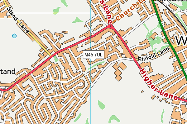 M45 7UL map - OS VectorMap District (Ordnance Survey)