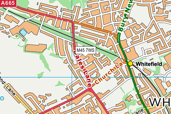 M45 7WS map - OS VectorMap District (Ordnance Survey)