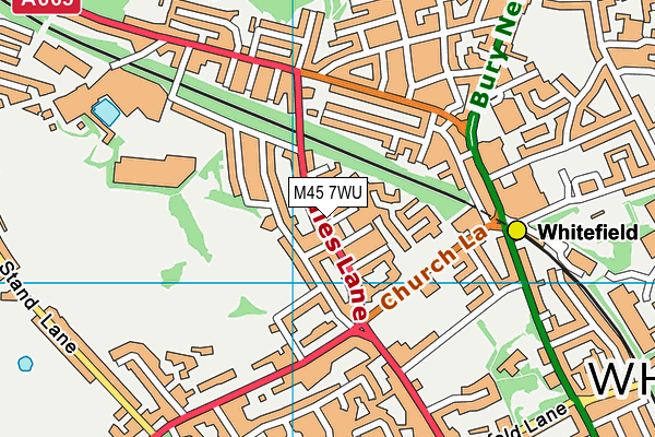 M45 7WU map - OS VectorMap District (Ordnance Survey)