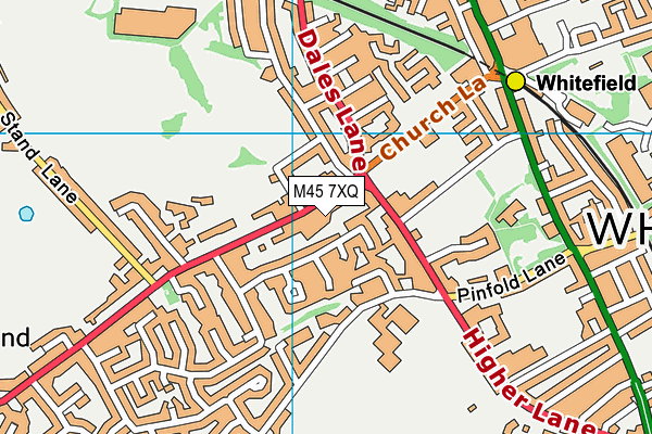 M45 7XQ map - OS VectorMap District (Ordnance Survey)