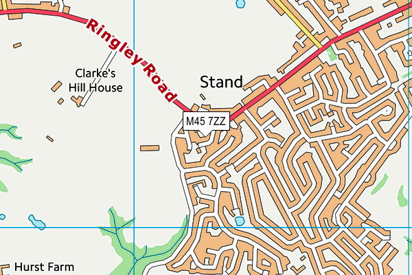 M45 7ZZ map - OS VectorMap District (Ordnance Survey)
