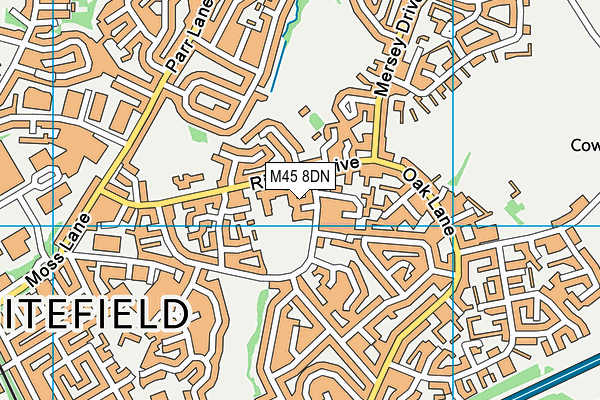 M45 8DN map - OS VectorMap District (Ordnance Survey)