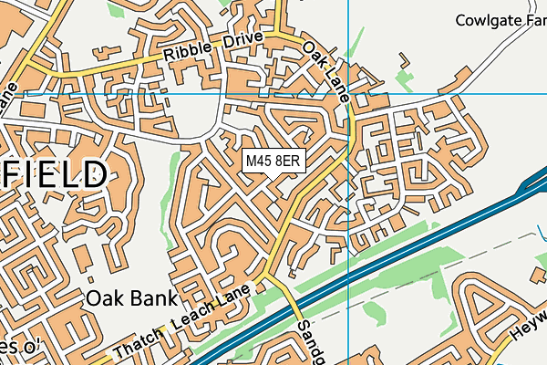 M45 8ER map - OS VectorMap District (Ordnance Survey)