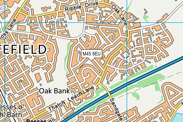 M45 8EU map - OS VectorMap District (Ordnance Survey)