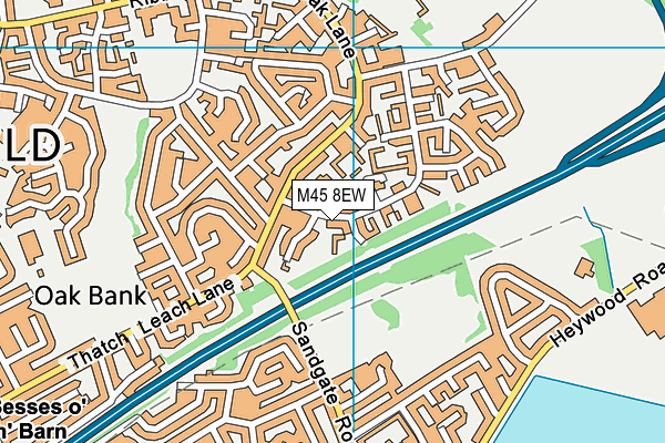 M45 8EW map - OS VectorMap District (Ordnance Survey)