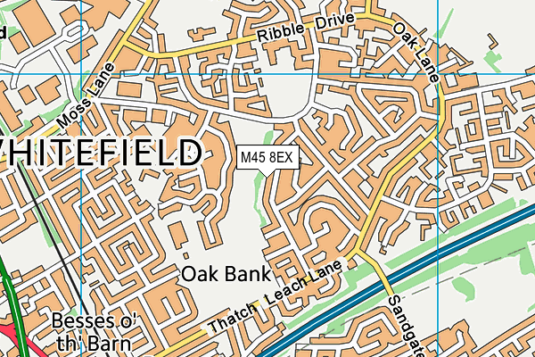 M45 8EX map - OS VectorMap District (Ordnance Survey)
