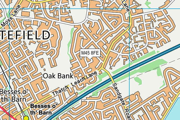 M45 8FE map - OS VectorMap District (Ordnance Survey)