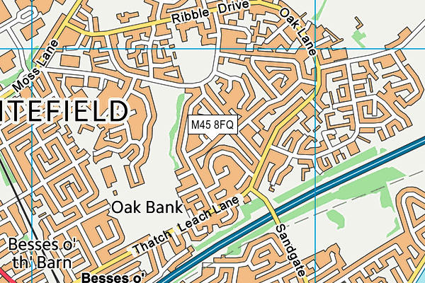 M45 8FQ map - OS VectorMap District (Ordnance Survey)