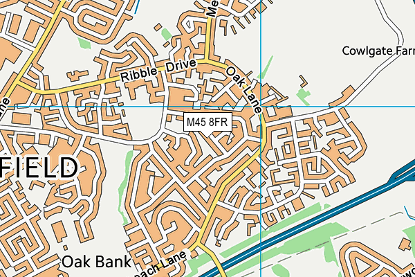 M45 8FR map - OS VectorMap District (Ordnance Survey)