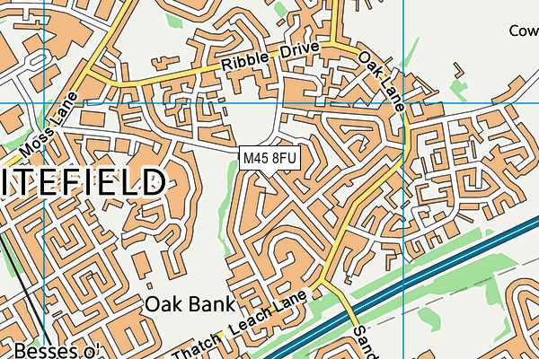 M45 8FU map - OS VectorMap District (Ordnance Survey)